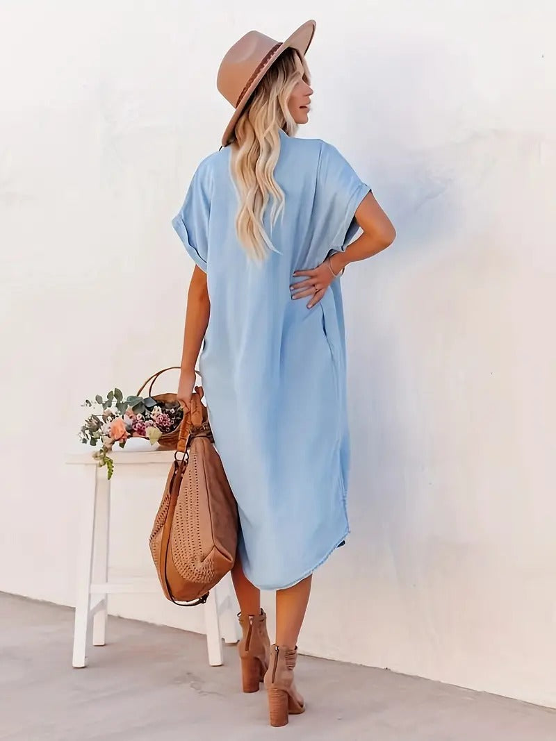 Davinia | Shirt Dress with Fixed Pockets