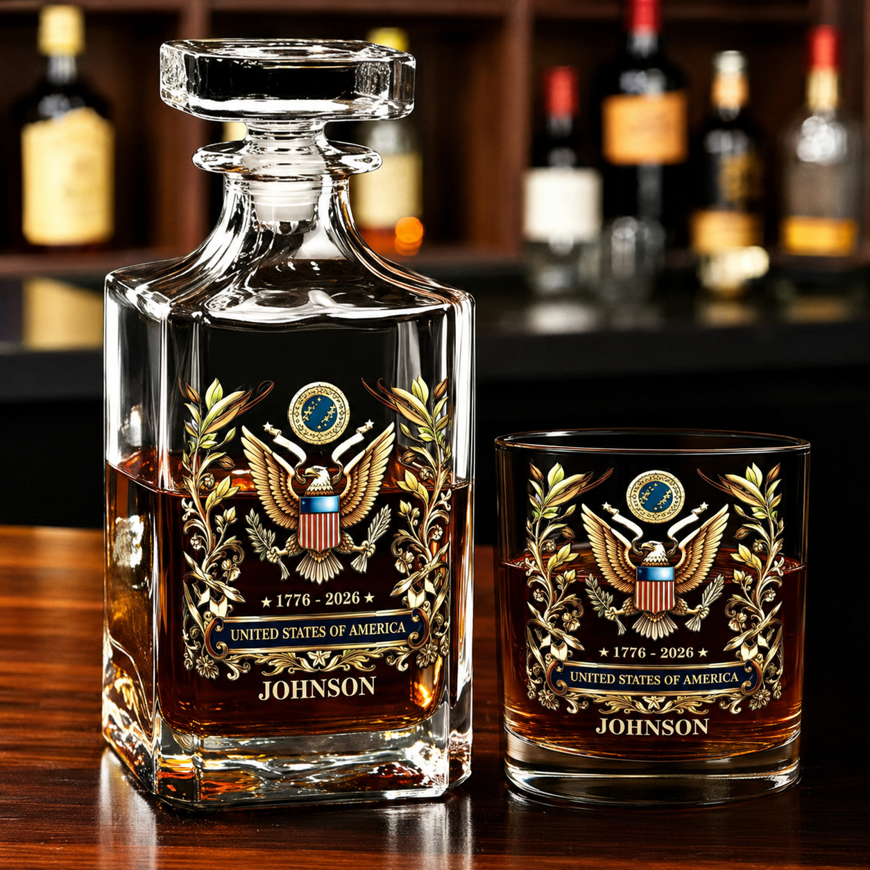 250th Anniversary Glass Decanter Set