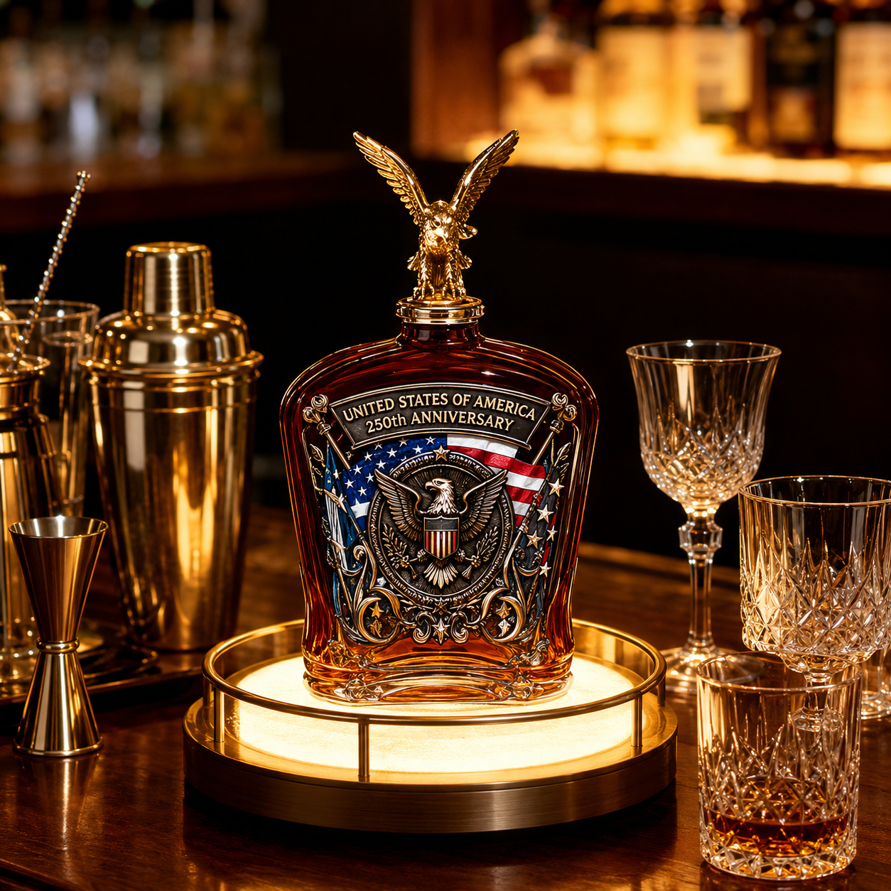 250th Anniversary Glass Decanter