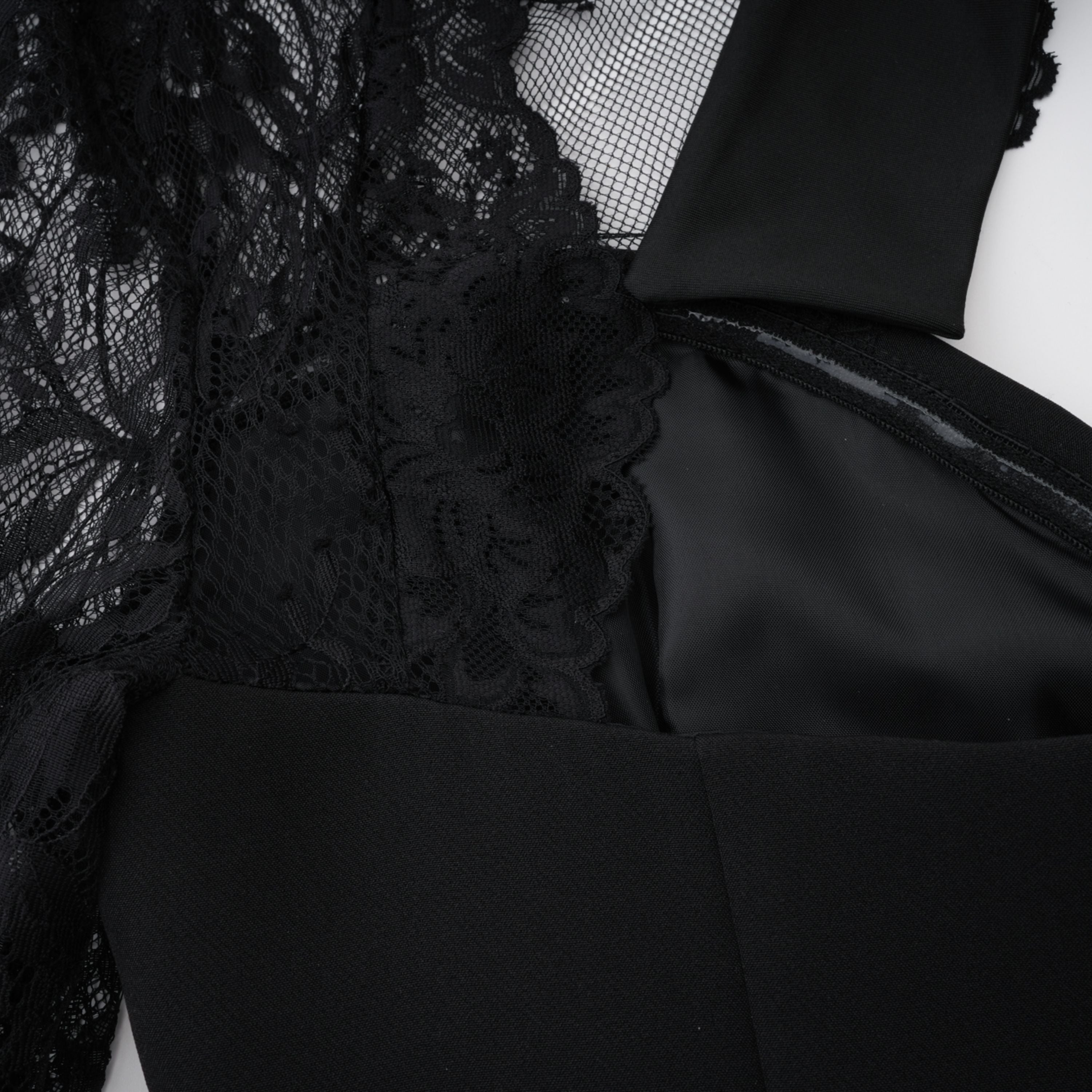Lorelai | Lace Panel Maxi Dress – Black