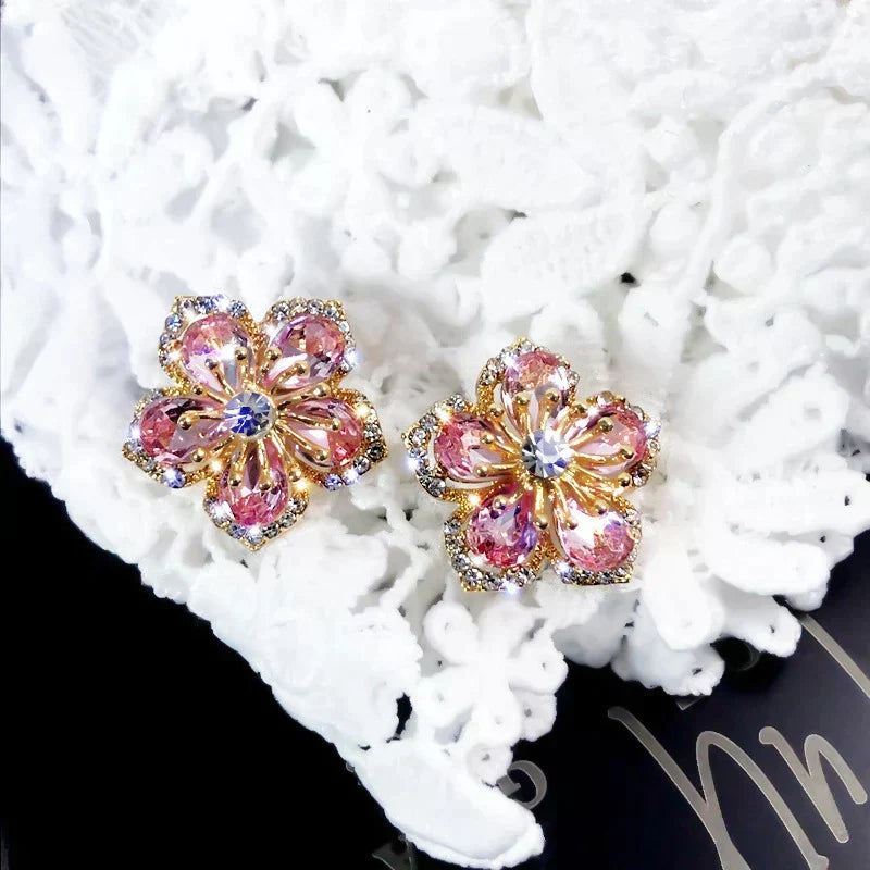 Multicoloured Zirconia Earrings in Silver
