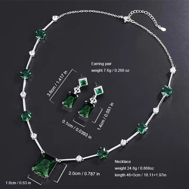 Daphira Verelune Jewellery Set | White Gold