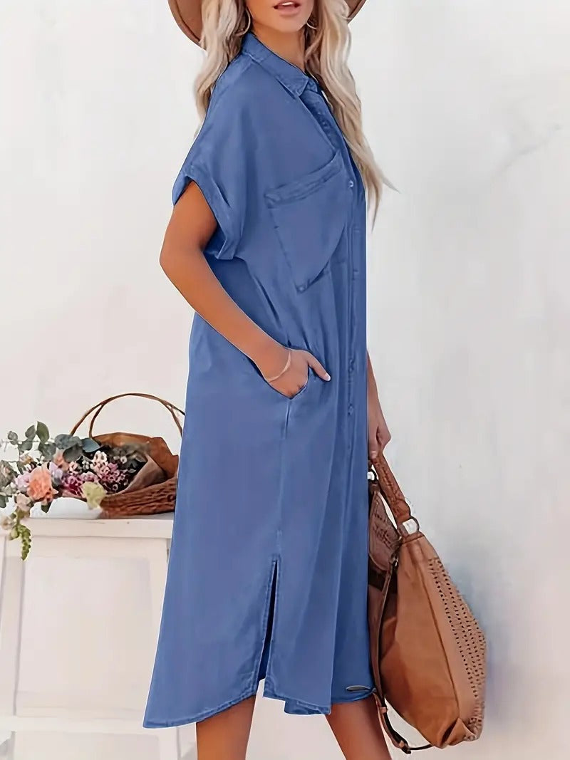 Davinia | Shirt Dress with Fixed Pockets