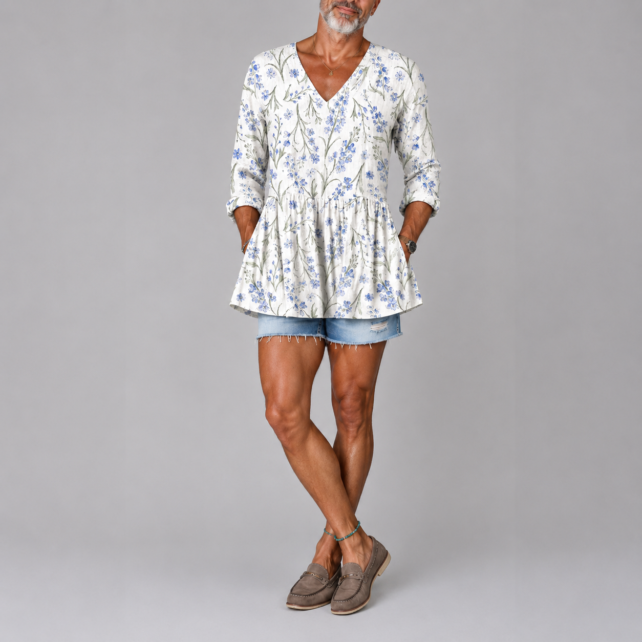 Isabella | Lovely Floral V-Neck Shirt