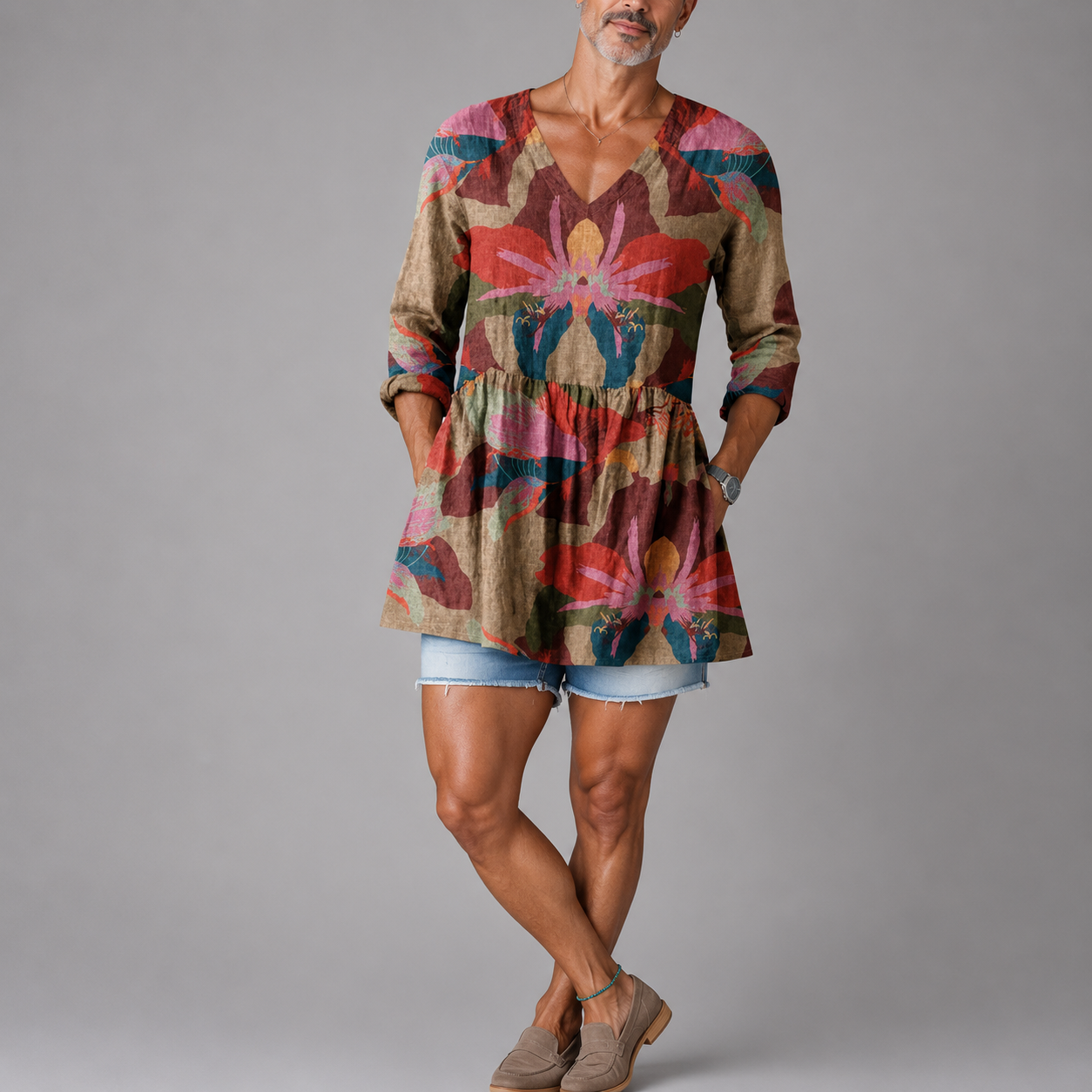 Ellie | Floral Doll Neck Top