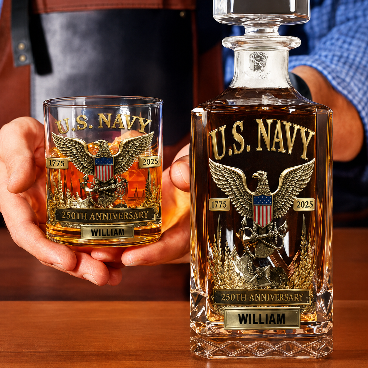 250th Anniversary Glass Decanter Set