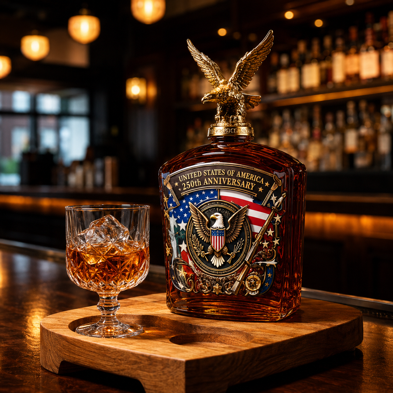 250th Anniversary Glass Decanter