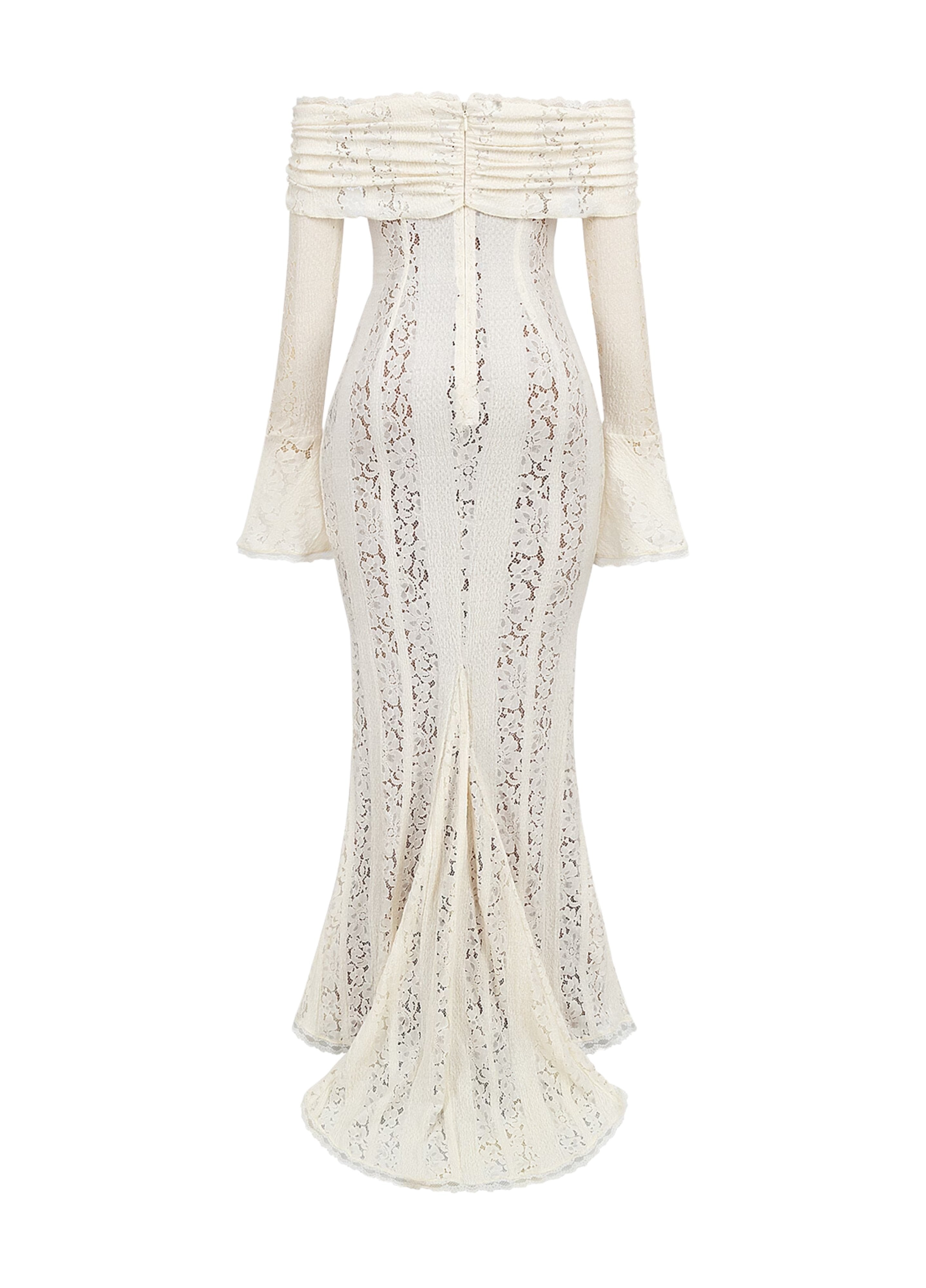 Zorah | Lace Maxi Dress – White
