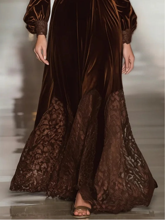 Florrie | Suede Luxe Maxi Dress
