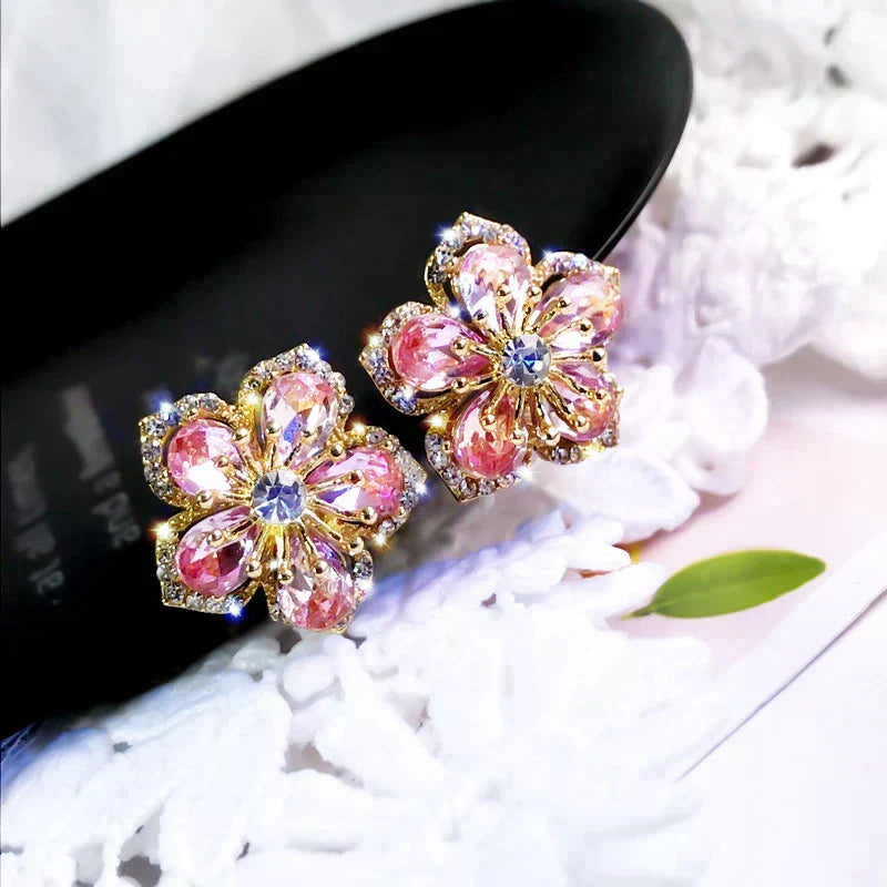Multicoloured Zirconia Earrings in Silver