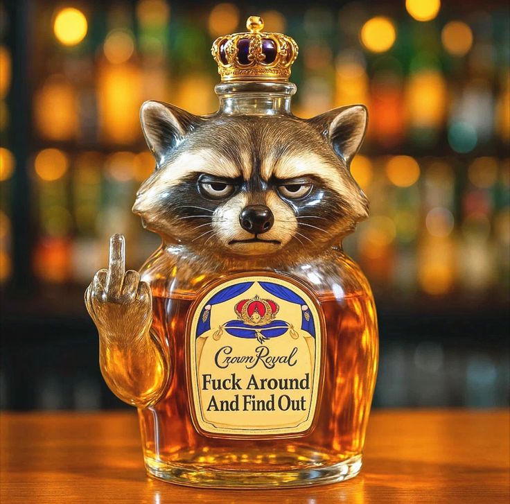 Whisky Bottle — Raccoon Rebel Edition