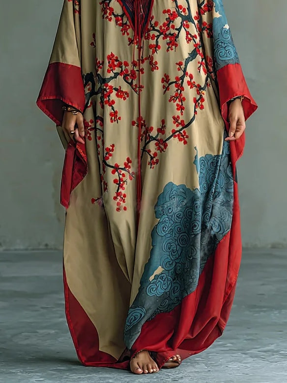 Ursula | Blossom Silk Maxi Dress