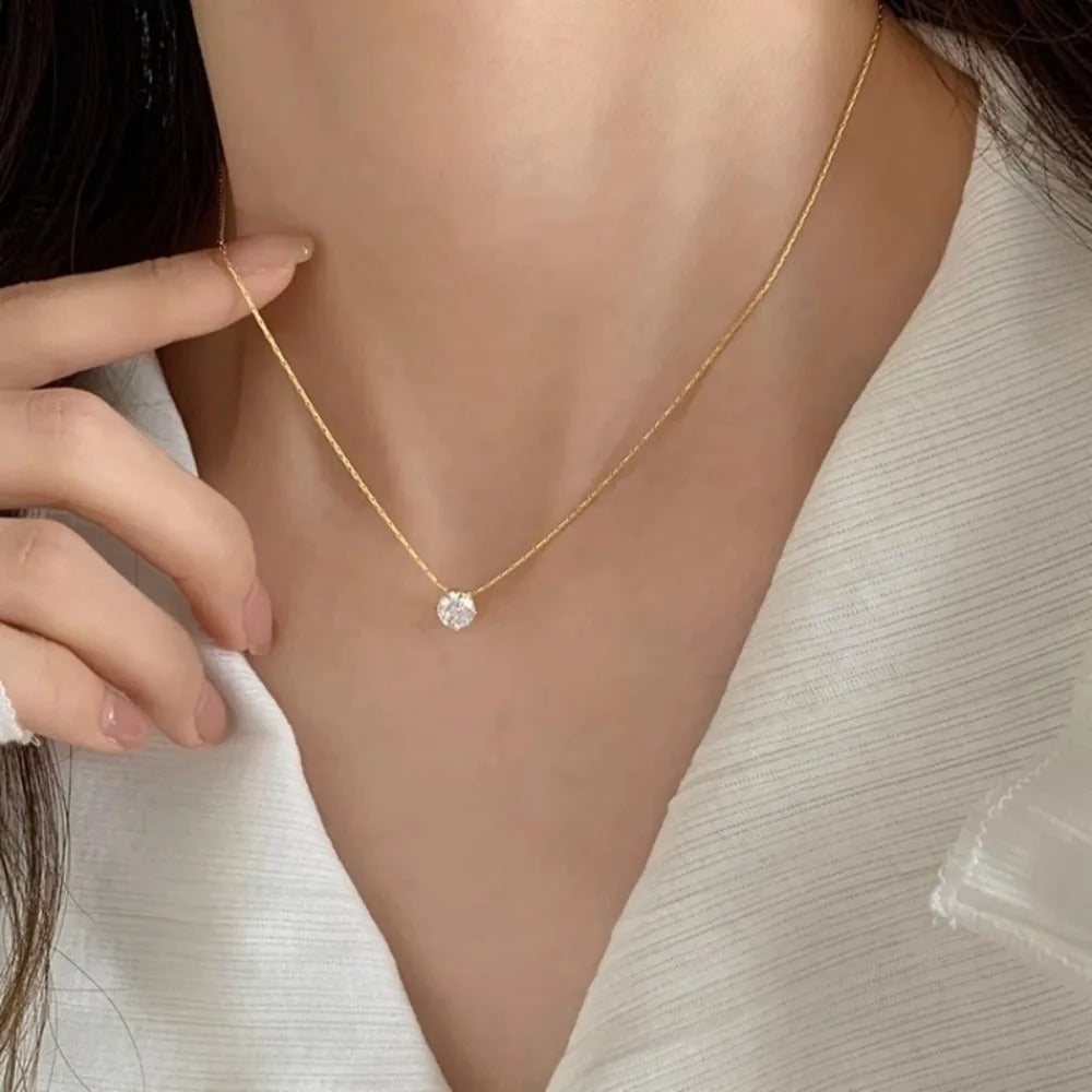 Clea Moissanite Stone Necklace