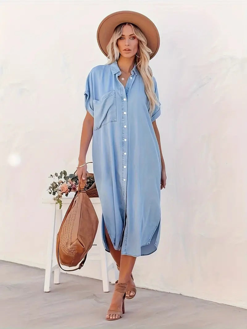 Davinia | Shirt Dress with Fixed Pockets